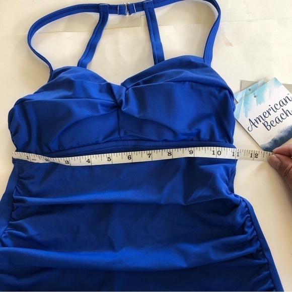 Maurices American Beach™ Ruched Twist Front Tankini Top Size Small - Picture 9 of 14